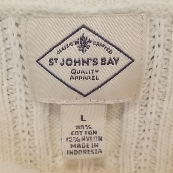 💕ST JOHN'S BAY💕 Cable Knit Crew Neck Sweater - Picture 7 of 8